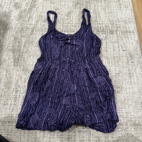 Roxy Purple Patterned Romper - Picture 4 of 5